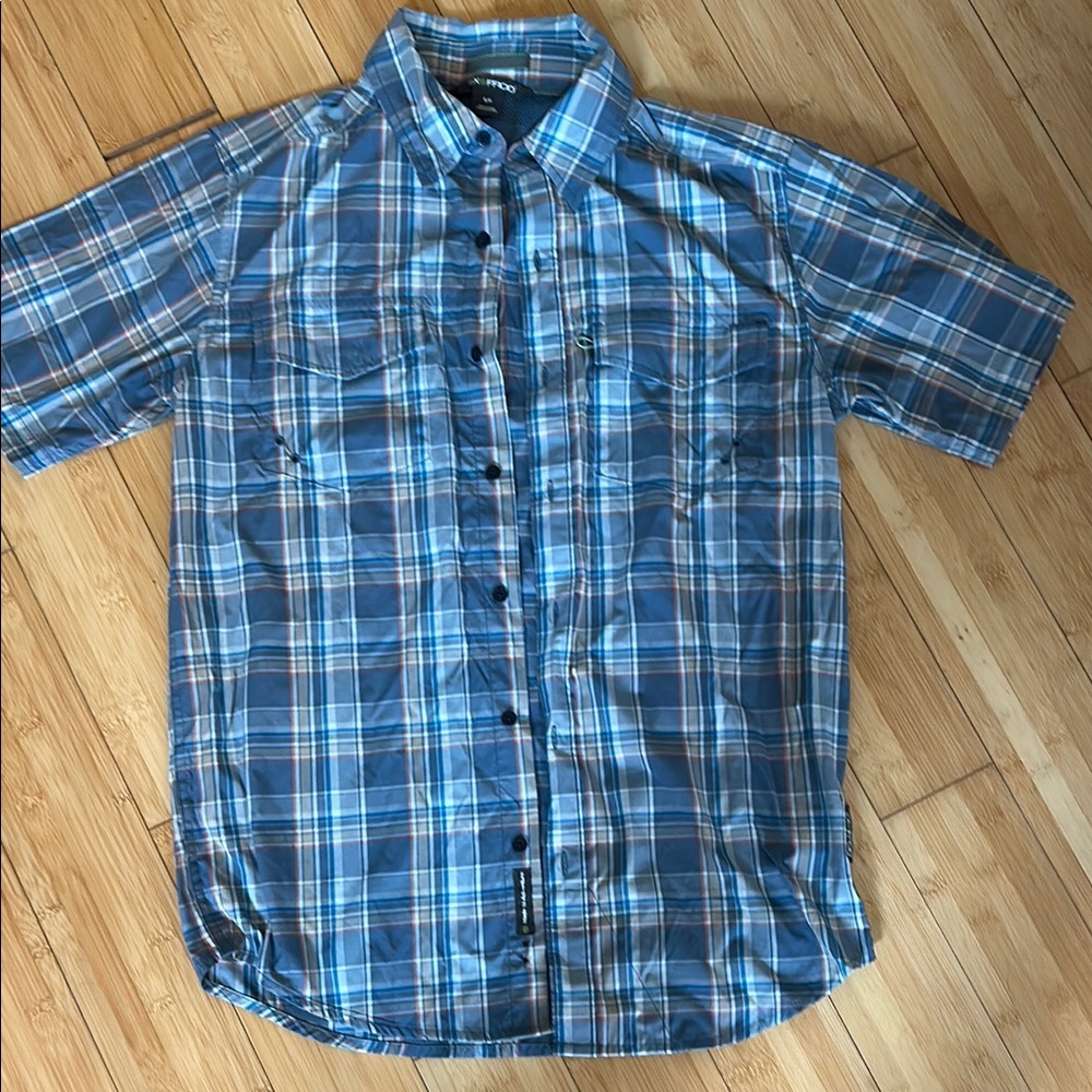Exofficio Blue Casual Button Down Shirt Lightweight